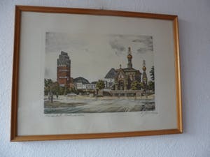 Niet of onleesbaar gesigneerd - Kleuren ets. Darmstad kopen? Bied vanaf 10!