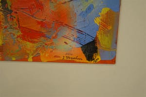 Jan Verschoor - twee werken (pendant) - acryl op board - 1990 - laatste x! kopen? Bied vanaf 150!