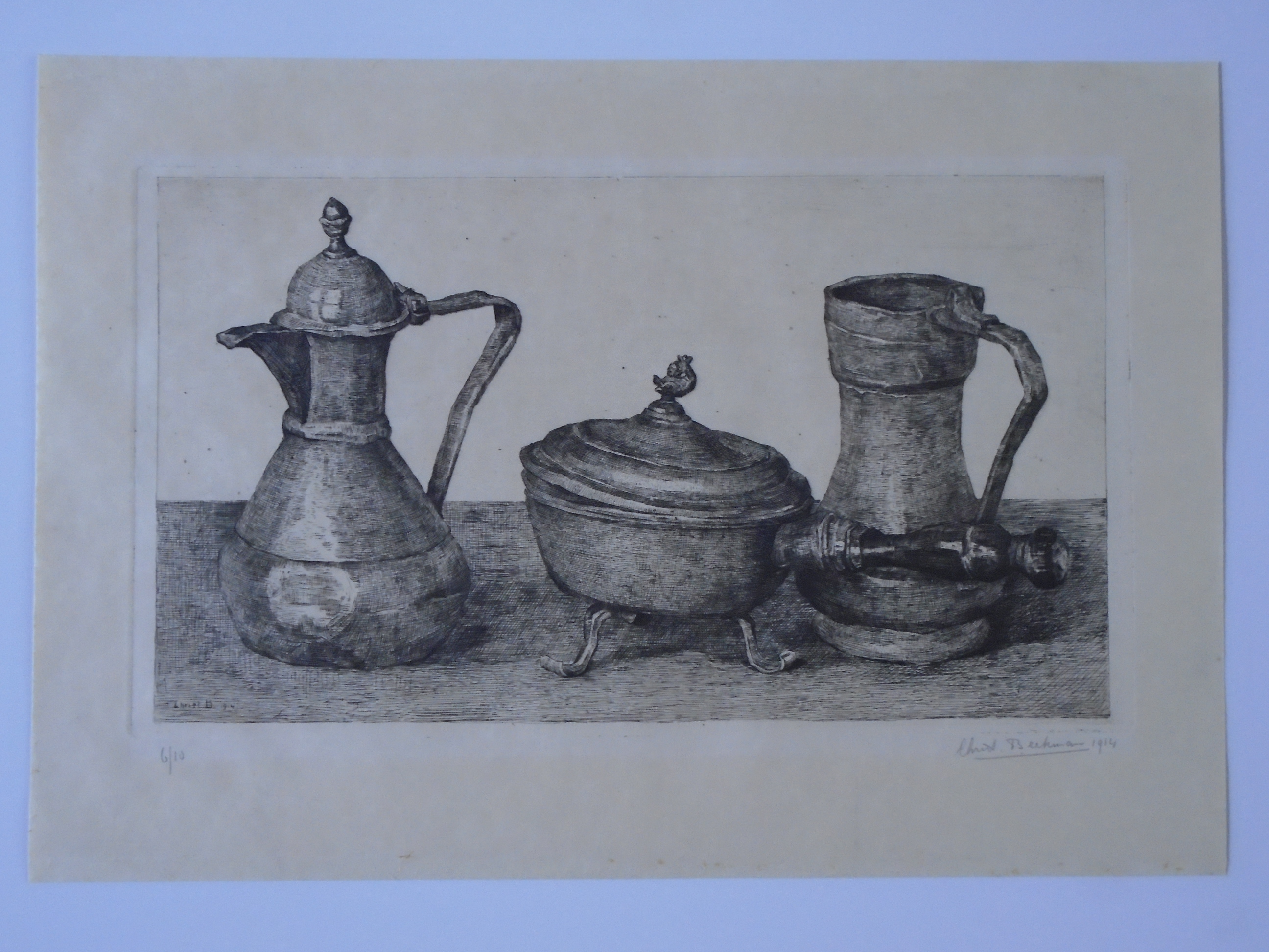 Chris Beekman - Stilleven met tinnen kannen kopen? Bied vanaf 40!