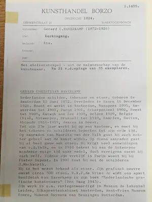 Gerrit Haverkamp - Kerkingang kopen? Bied vanaf 25!