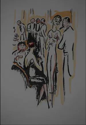 Kees van Dongen - Pochoir - Op het feest kopen? Bied vanaf 300!