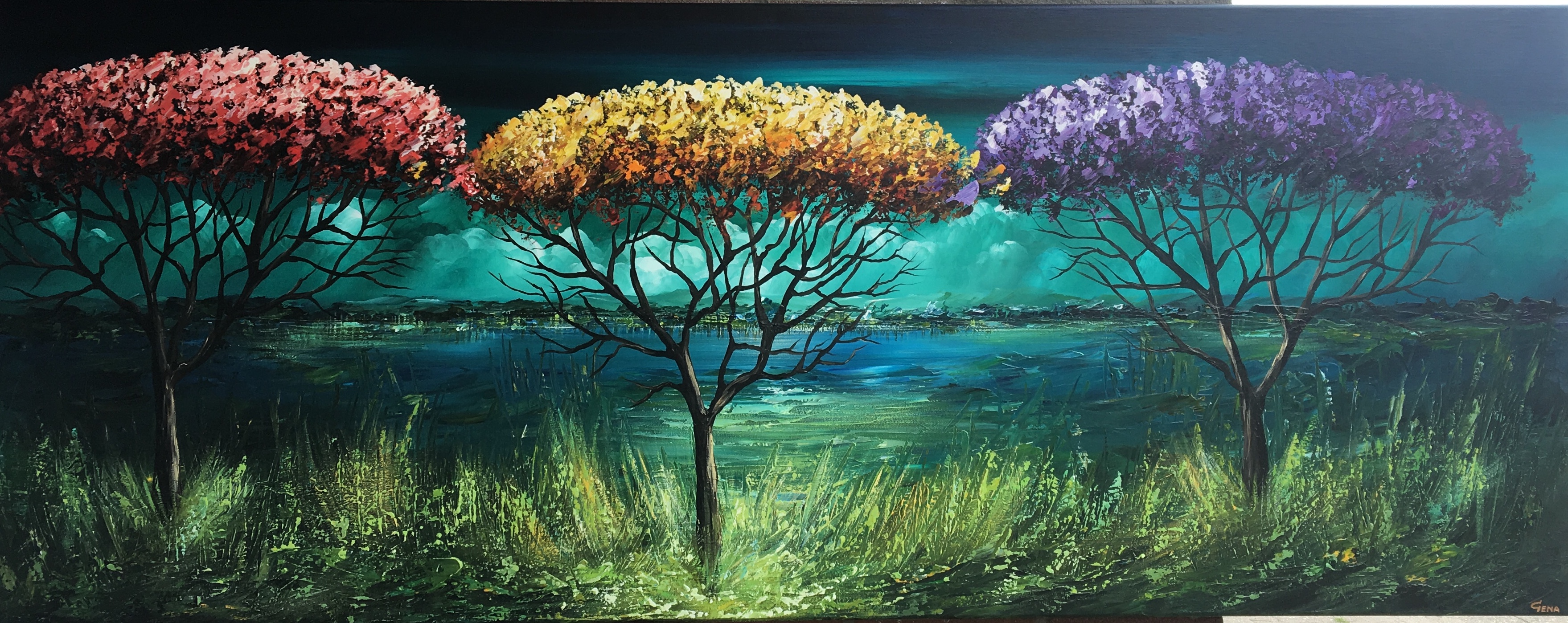 Gena Genadyj - Fantasie landschap verkocht voor € 400!