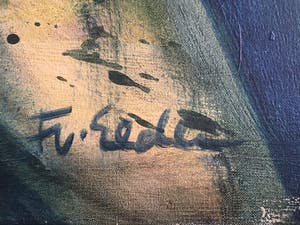 Frits van Eeden - Groot schilderij van paard (1/2) kopen? Bied vanaf 300!