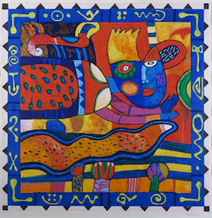 Clemens Briels - Zeefdruk op papier, Where there is life... - Ingelijst (Groot) kopen? Bied vanaf 150!