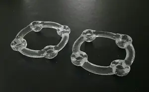 Pukeberg Glass - TWEE RINGVORMIGE GLAZEN KAARSENHOUDERS kopen? Bied vanaf 32!