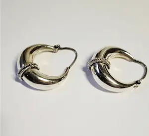 Nieuwe zilveren handgemaakte vintage etnische stijl hoepels oorbellen kundal kopen? Bied vanaf 65!