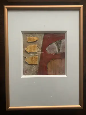 Mieke Renders - Vierluik aardetinten met rosékleurige aluminium lijsten kopen? Bied vanaf 40!