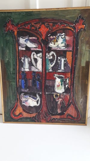 Adrian Stahlecker - kleurrijk olieverf groot formaat kopen? Bied vanaf 60!