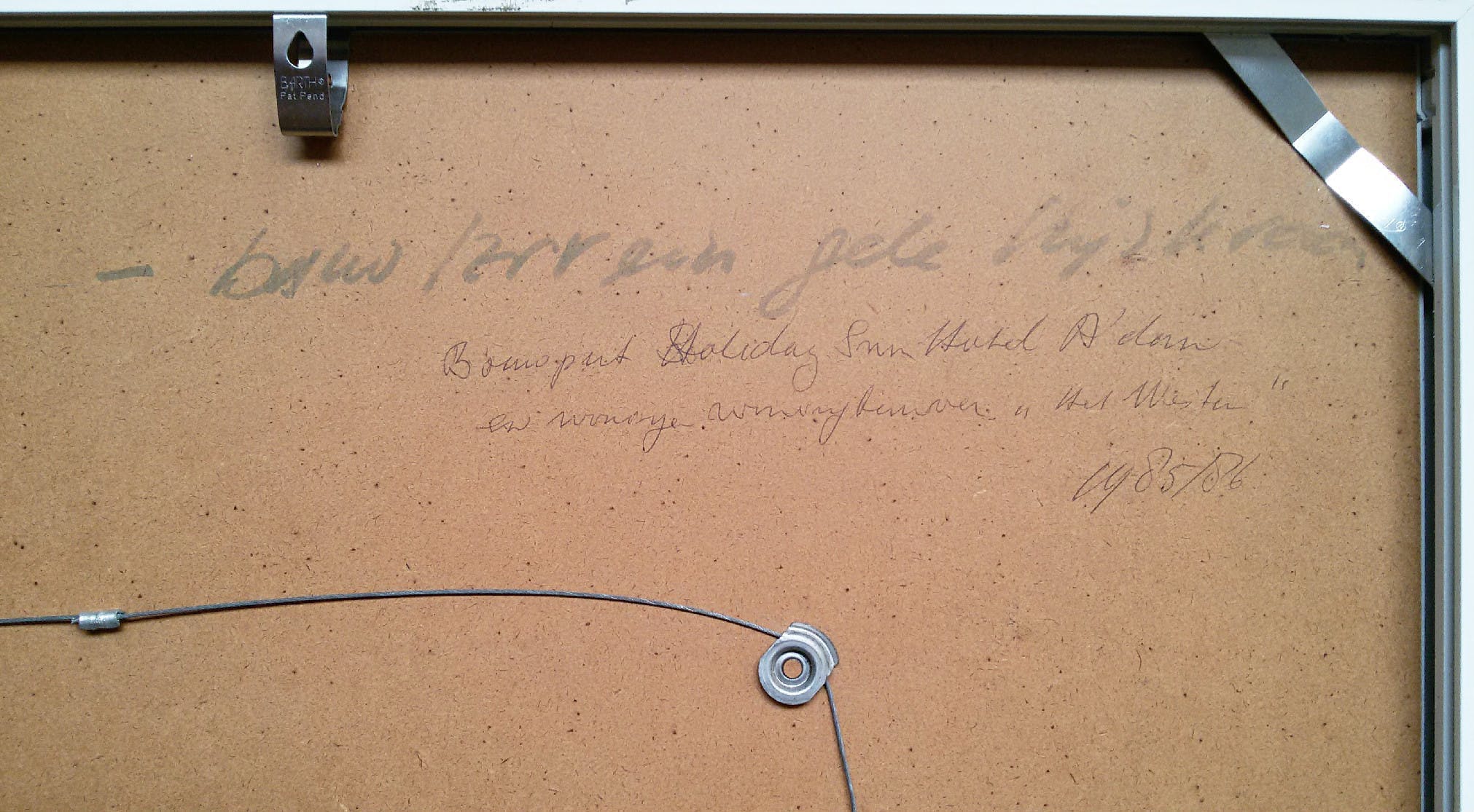 Madelon Gouman - Bouwput Amsterdam, olieverf op karton (ingelijst) kopen? Bied vanaf 50!