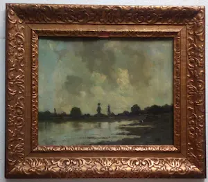 Johan Windhorst - Plaslandschap - Olieverf op canvas - Gesigneerd - 1919 kaufen? Bieten Sie von 1!