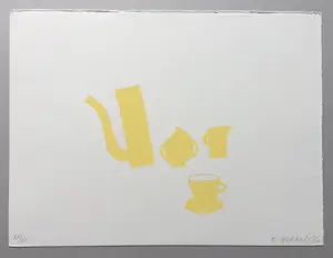 Klaas Gubbels - zeefdruk - ‘Geel Servies’ - 2005 kopen? Bied vanaf 285!