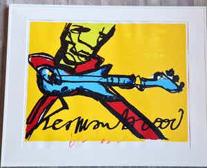 Herman Brood - Guitar - gesigneerd- genummerd verkocht voor € 1!