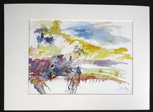 Franscz Witte - Gemengde techniek op papier, Verwoeker niet kopen? Bied vanaf 1!