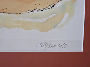 Nic Jonk - Fraai ingelijste zeefdruk: vrouwelijk naakt - gelimit. oplage (150) - potldgesig kopen? Bied vanaf 47!