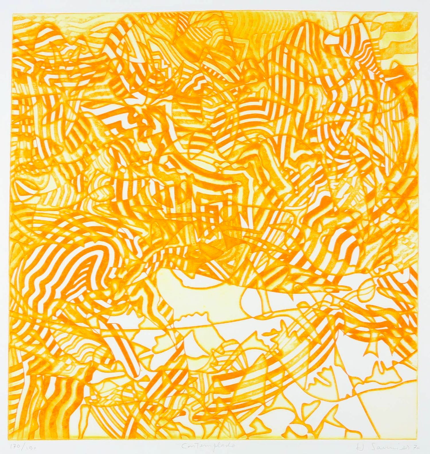 Hector Saunier - Kleurenets, Contemplado verkocht voor € 40!