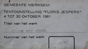 Floris Jespers - Ingelijste ets: Clown met viool kopen? Bied vanaf 225!