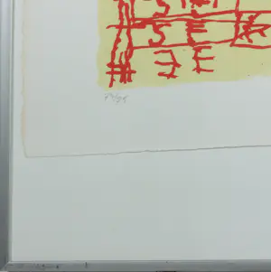 Rik van Iersel - Zeefdruk, Danse Macabe - Ingelijst kopen? Bied vanaf 50!