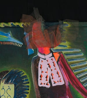 Kees Mol - Acryl op board, Binnen silhouet - Ingelijst kopen? Bied vanaf 60!