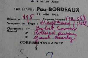 Kees van Dongen - Ansichtkaart - Tour de France cycliste 1955 - 19e Etappe Pau - Bordeaux kopen? Bied vanaf 30!