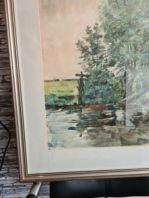 Piet Kramer - Polderlandschap met wilgen en water kopen? Bied vanaf 125!