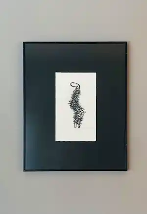 Jack Poell - monoprint 1994 inclusief boek verkauft für € 75!