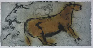 Wim Zurne - Zeefdruk op doek, Paard - Ingelijst (groot) kopen? Bied vanaf 60!