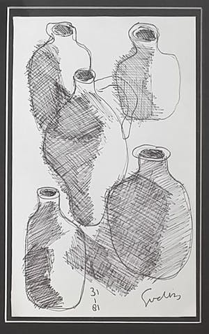 Siep van den Berg - Amphora vazen - inkt tekening kopen? Bied vanaf 75!