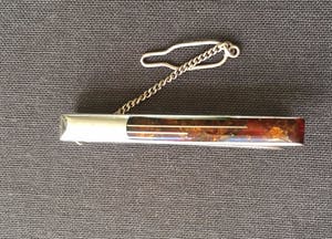 1e gehalte Zilver - twee dasspelden en een dasschuif met barnsteen kopen? Bied vanaf 1!