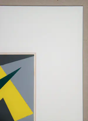 Andre Bloc - Abstracte compositie - 1952 - Pochoir in gouachekleuren kopen? Bied vanaf 120!