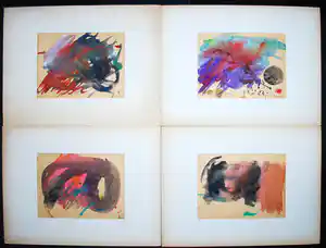Albert Soons - 4 abstracte gouaches uit 1966 verkocht voor € 250!