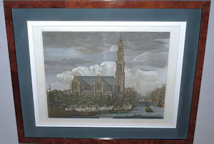 Jan Luyken - Westerkerk Amsterdam - Ets in kleur (ca. 1700) kopen? Bied vanaf 150!