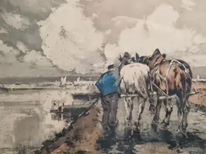 AcheterFerdinand Luigini - Boer met twee paarden? Enchérissez de 50!
