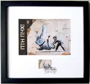 Banksy - FCK PTN! Banksy ingelijst - Complete set verkauft für € 120!