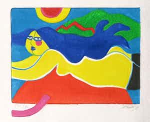 Corneille - Aquagravure op handgeschept papier, Tropique verkocht voor € 200!