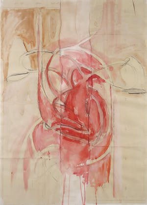 Lieske Meima - Gouache, Zonder titel - Ingelijst kopen? Bied vanaf 1!