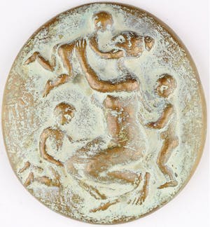 Inka Klinckhard - Bronzen penning: Opening wijkgebouw Wit-Gele Kruis Amstelveen, 1964 kopen? Bied vanaf 125!