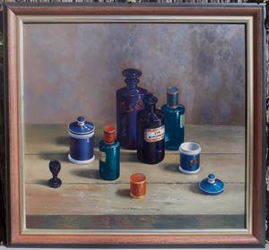 Buy Evert Dijkstra - Stilleven, olieverf op paneel (mooi ingelijst)? Bid from 995!