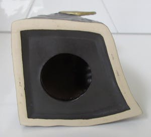 Corry Ammerlaan - Abstract Keramisch beeld van een trap richting een gouden zon en bronzen figuur kopen? Bied vanaf 32!