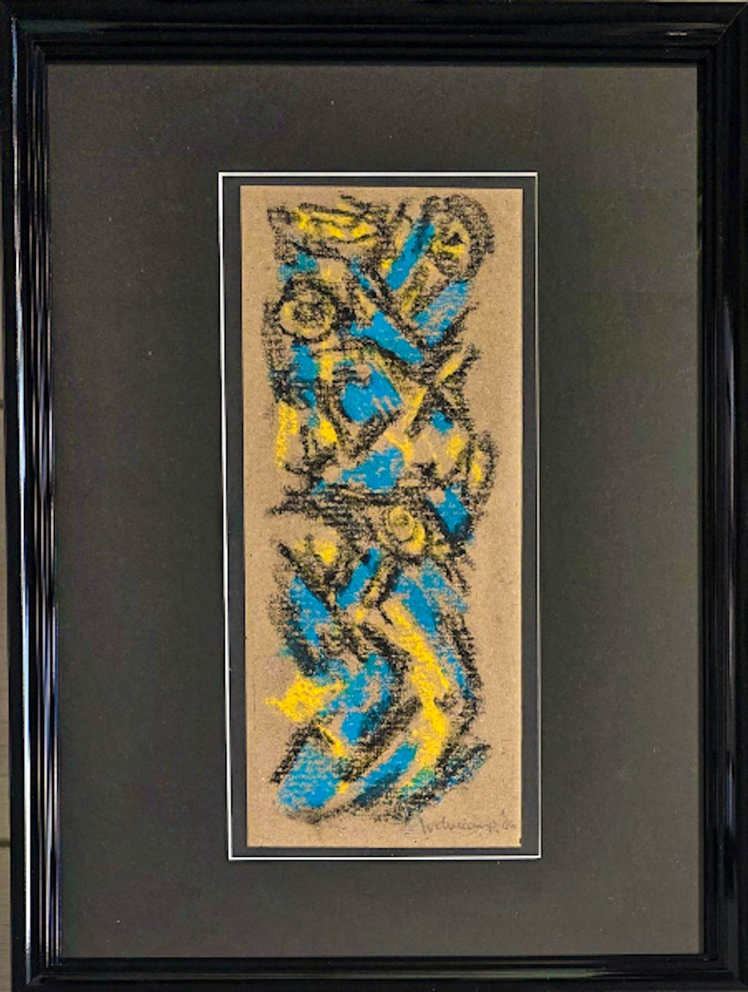 Theo Wolvecamp - Abstracte compositie (Pastel op papier - uniek) kopen? Bied vanaf 650!