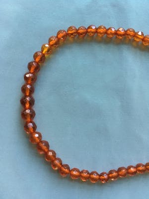 Barnsteen - gefacetteerd barnsteen collier, cognac kleur kopen? Bied vanaf 50!