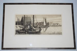 Hendrik Lesage - Volendam rond 1924 - mooi uitgewerkte, heldere ets, nr. 60 kopen? Bied vanaf 45!