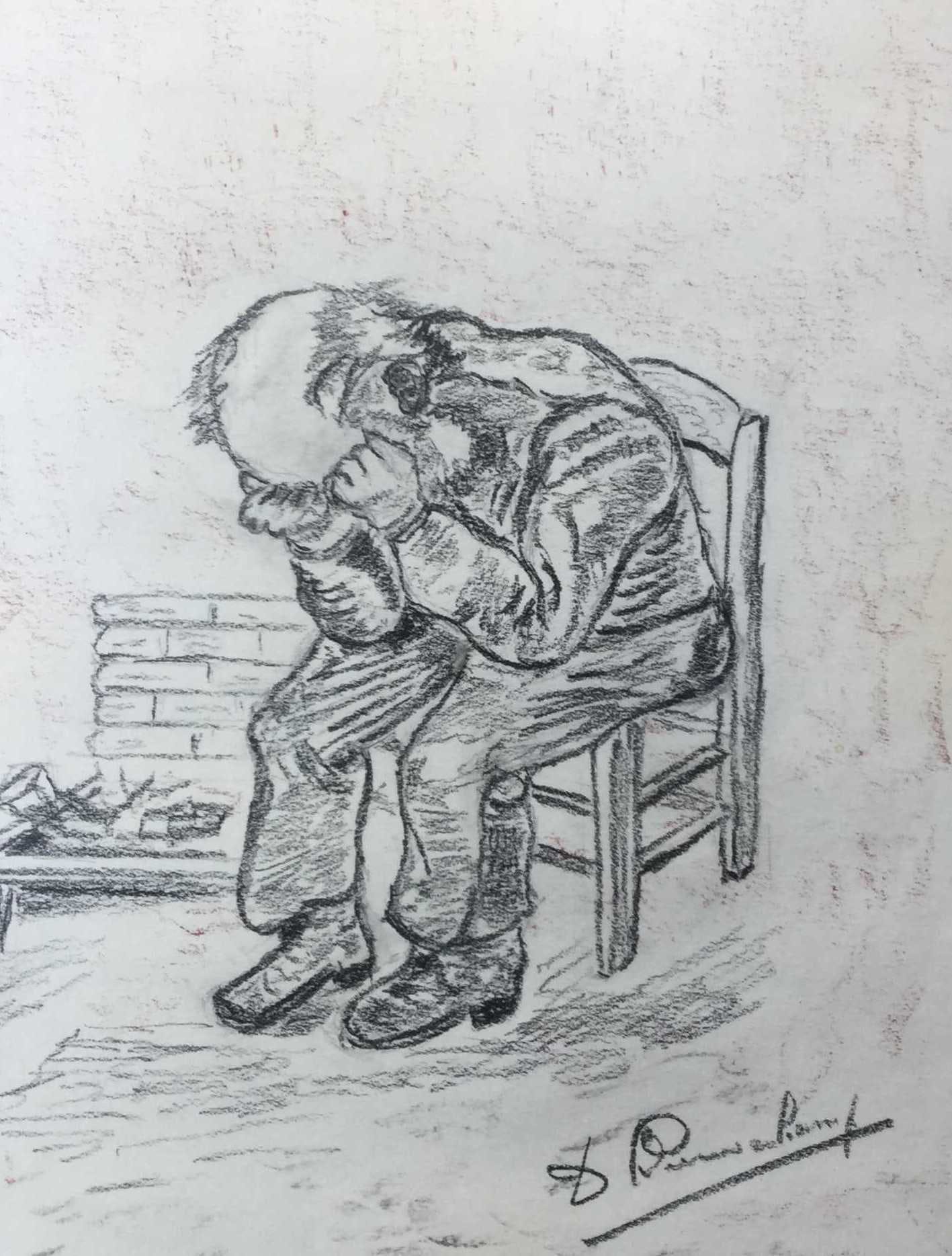 Niet of onleesbaar gesigneerd - Huilende man, C2232-8 kopen? Bied vanaf 1!