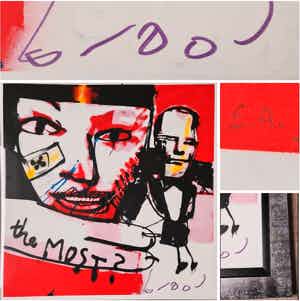 Herman Brood - The Most - gesigneerd - E/A - luxe ingelijst verkocht voor € 1!