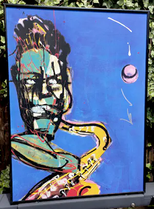Herman Brood - De saxofonist, zeefdruk (netjes ingelijst) kopen? Bied vanaf 350!