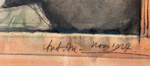 Anton Molkenboer - Karton: ontwerp derde statie Anthonius Abt Scheveningen kopen? Bied vanaf 225!