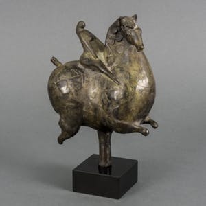 Evert van Hemert - Bronzen beeld: ochtend rit kopen? Bied vanaf 1450!