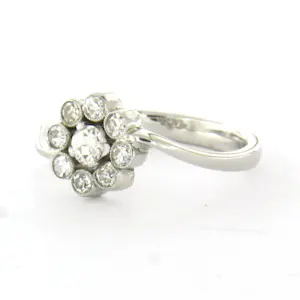 18k gouden ring met Europees en single cut geslepen diamanten tot. 0.40ct kopen? Bied vanaf 660!