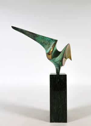 Ruurd Hallema - Bronzen beeld, Trots verkocht voor € 250!