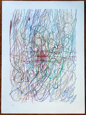 Hermann Nitsch - ohne Titel vendu pour 650€ !