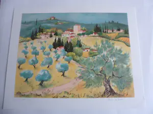 AcheterMarie de Valon - "Provençaals landschap" / KLEURLITHO? Enchérissez de 30!